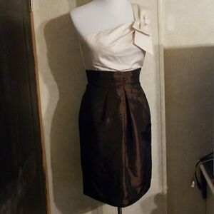 Max and Cleo one shoulder lined cocktail dress